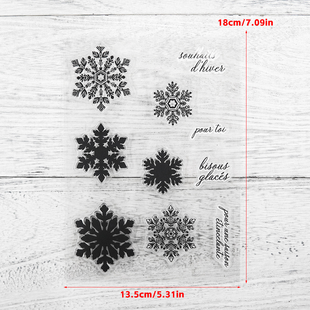 Sparkling Snowflakes Winter Clear Stamps And Metal Cutting - Temu