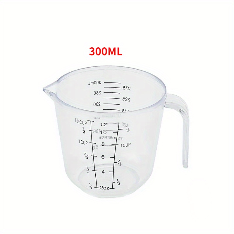 500ml Plastic Graduated Measuring Ounce Cup Lab Beaker Liquid Jug  Transparent