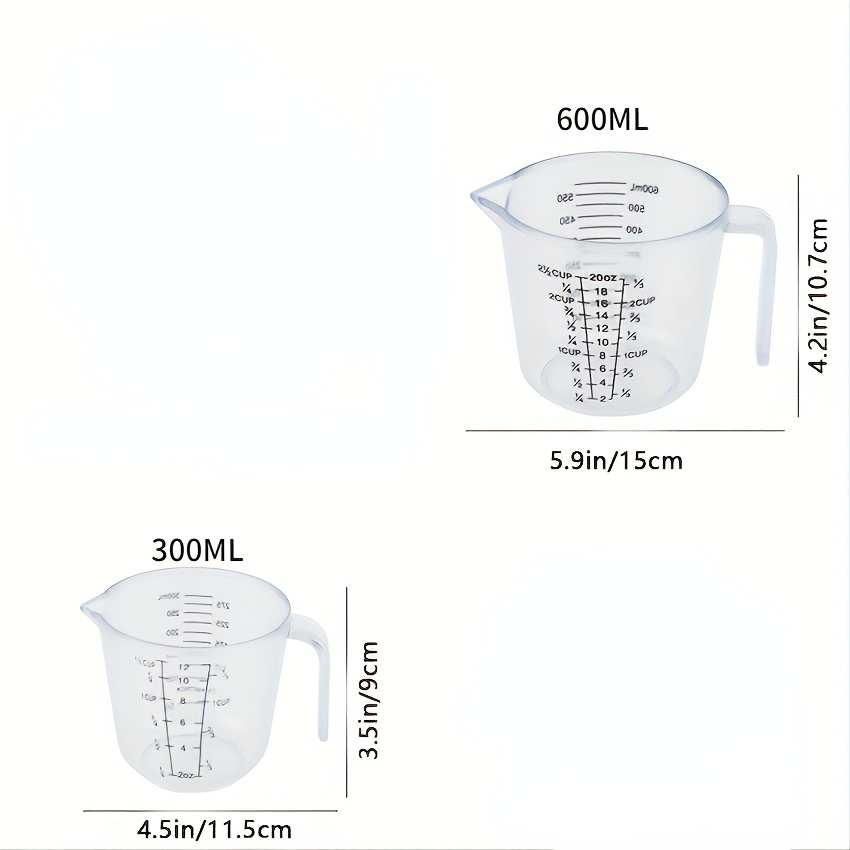 Stackable Plastic Measuring Cup Graduated Liquid Cup - Temu