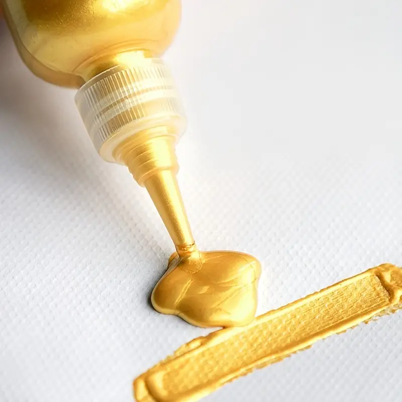 Golden Paint Metallic Acrylic Paint Waterproof Fade proof - Temu