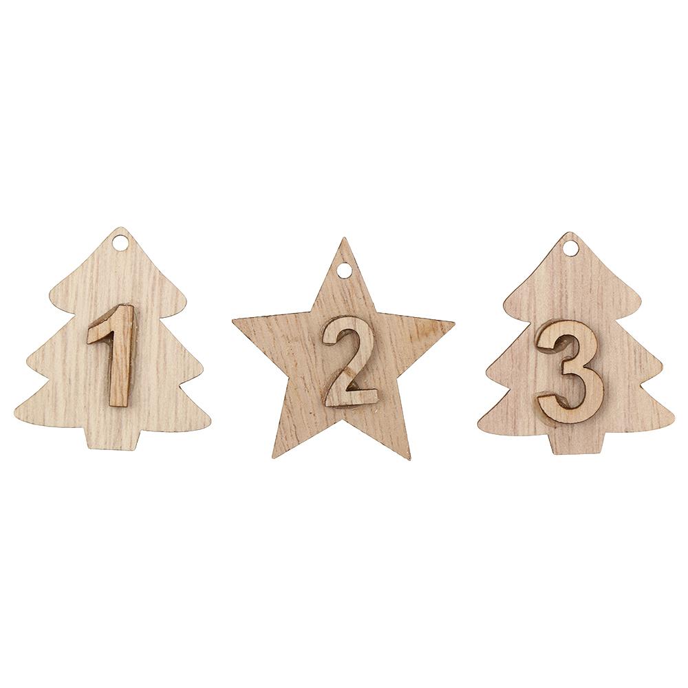 24 Countdown Christmas Advent Calendar Label Xmas Advent - Temu