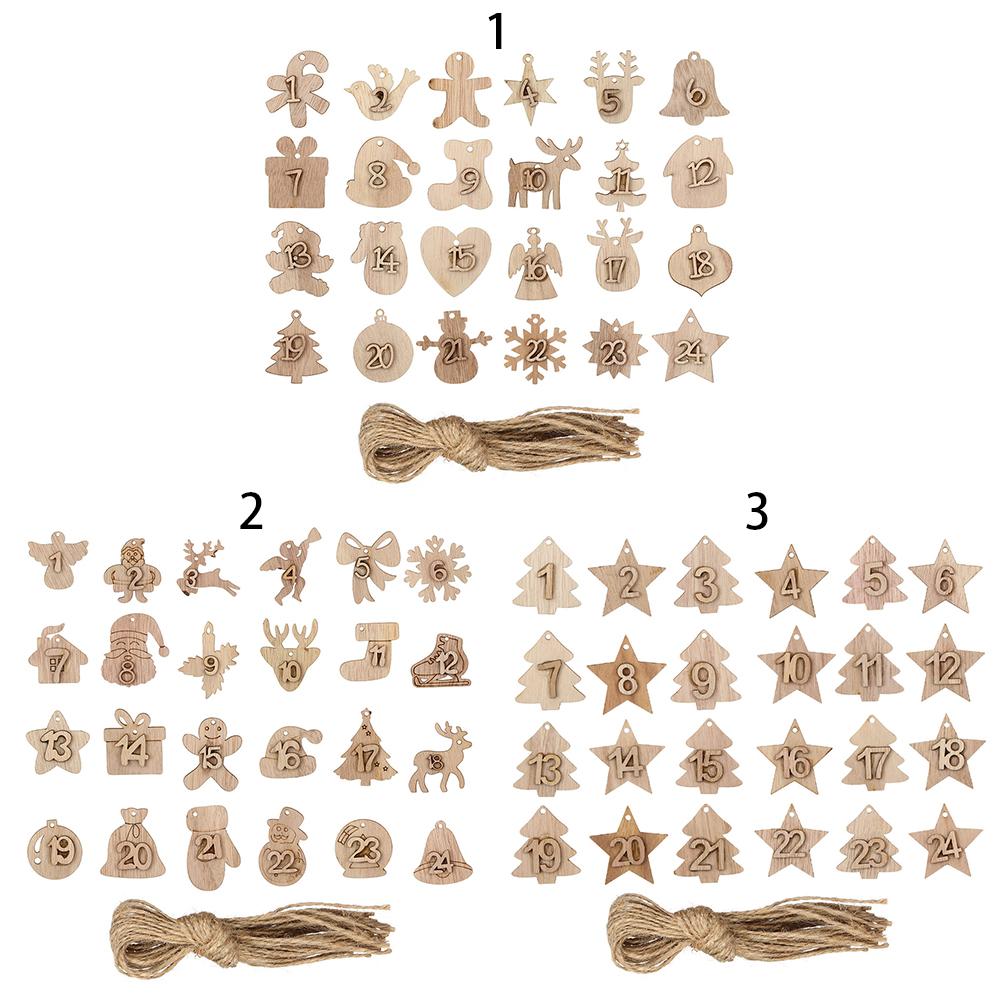 24 Countdown Christmas Advent Calendar Label Xmas Advent - Temu