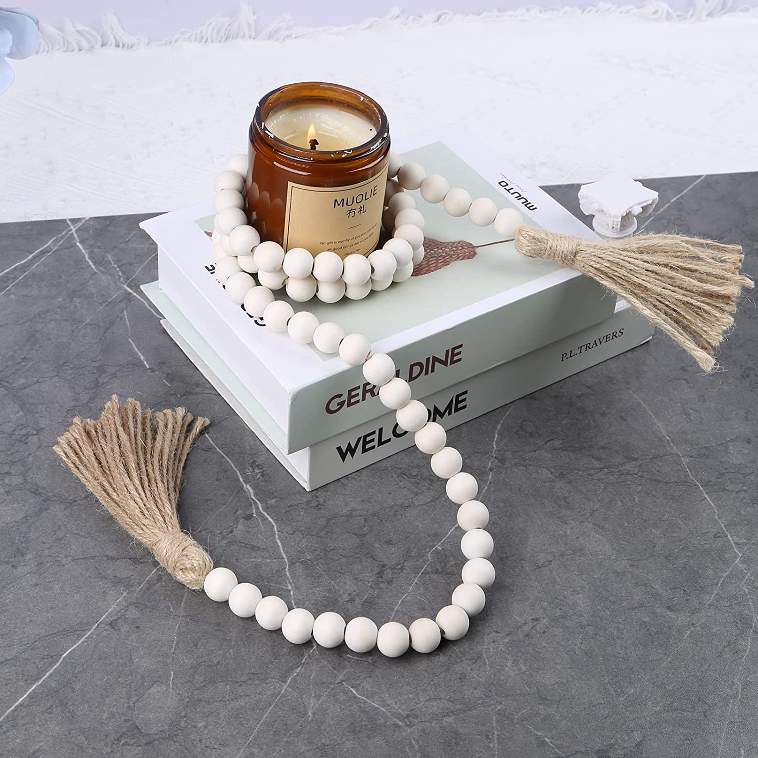Harlow & Thistle : DIY Large Wooden Prayer Beads  Wood beads diy, Prayer  beads diy, Wood bead garland