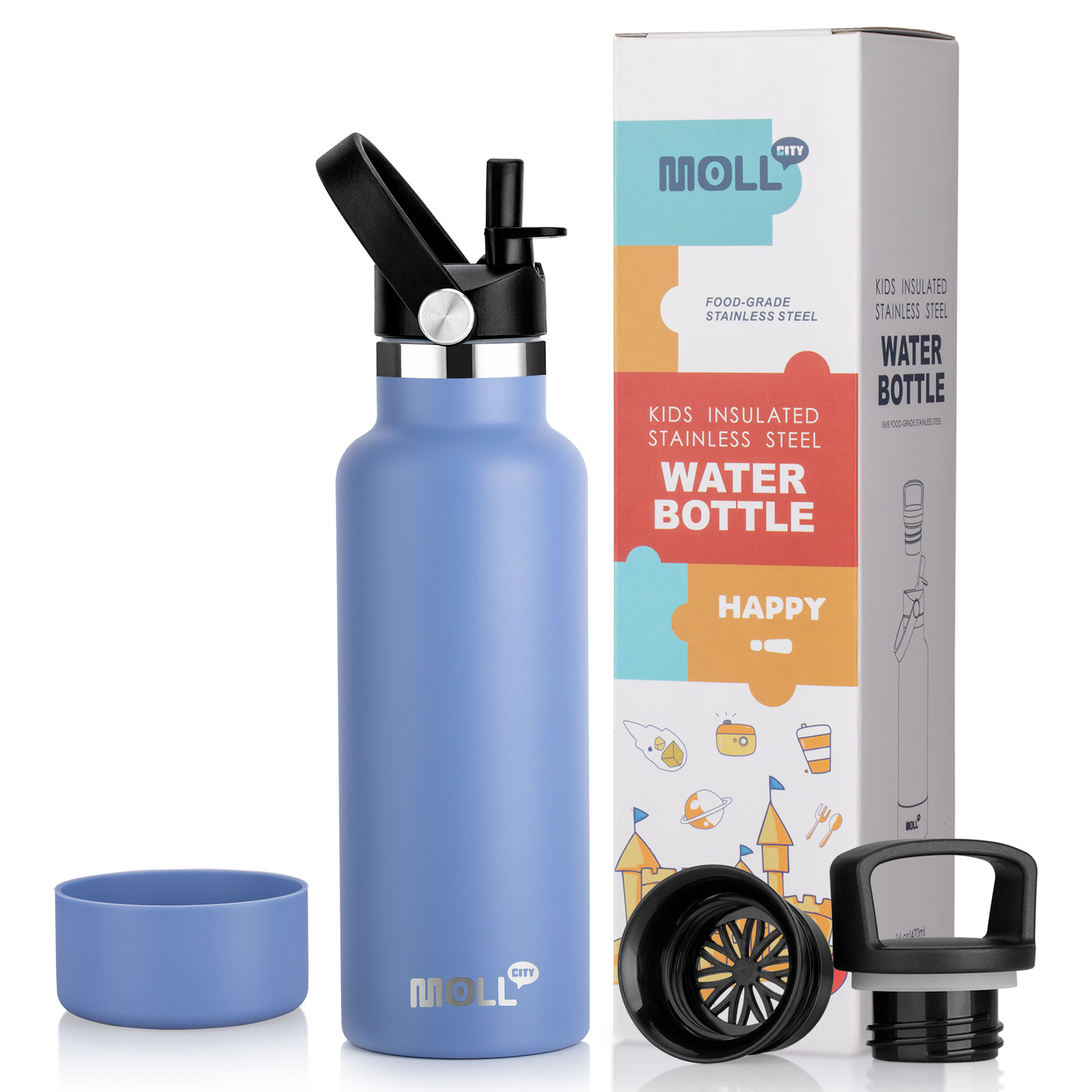 Insulated Squeeze Bottle Royal Blue Bottle