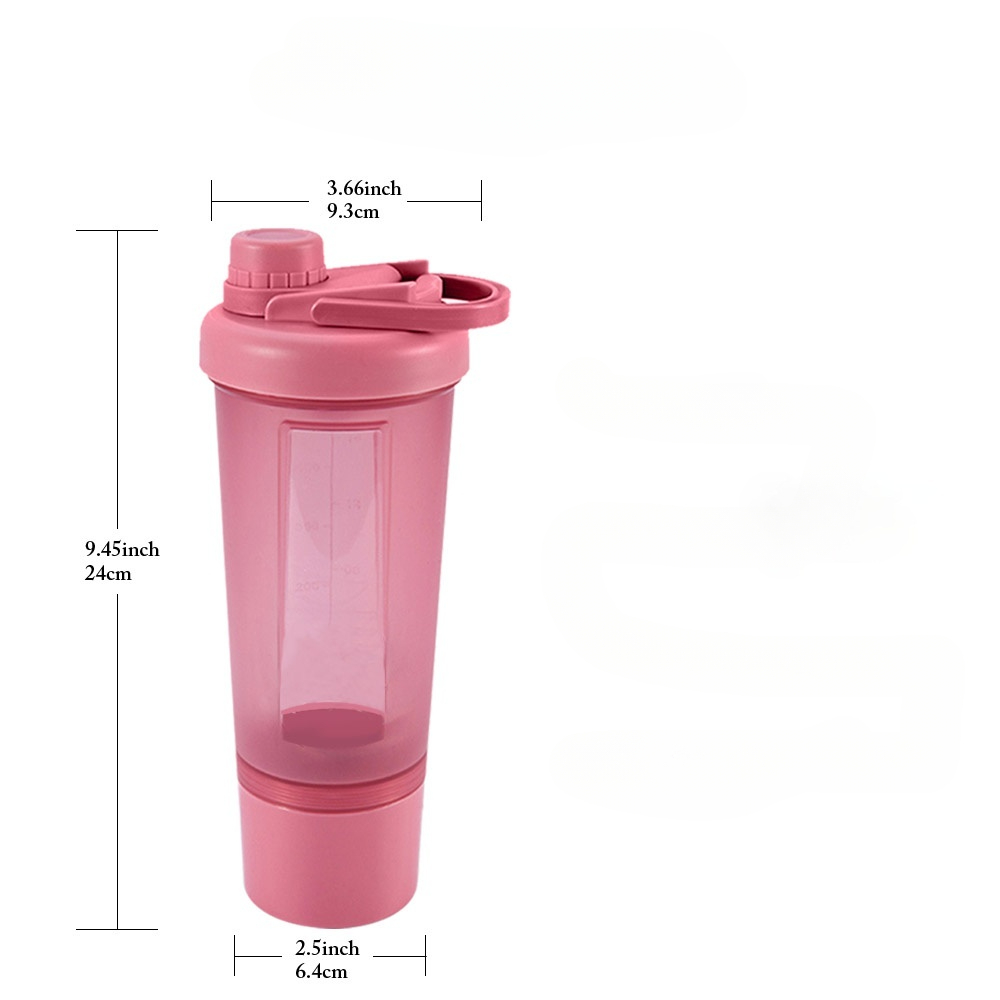 Frosted Protein Shaker Cup Milkshake Sports Bottle Outdoor Fitness
