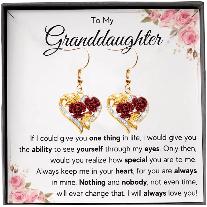 Mom I Will Feel You In My Heart Forever Memorial Earrings Red Bird Cardinal  & Letter Pattern Heart-shaped Drop Earrings Peace Theme Jewelry Gift - Temu