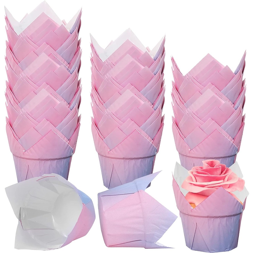 Tulip Cupcake Liners Muffin Baking Cupcake Liners Holders - Temu