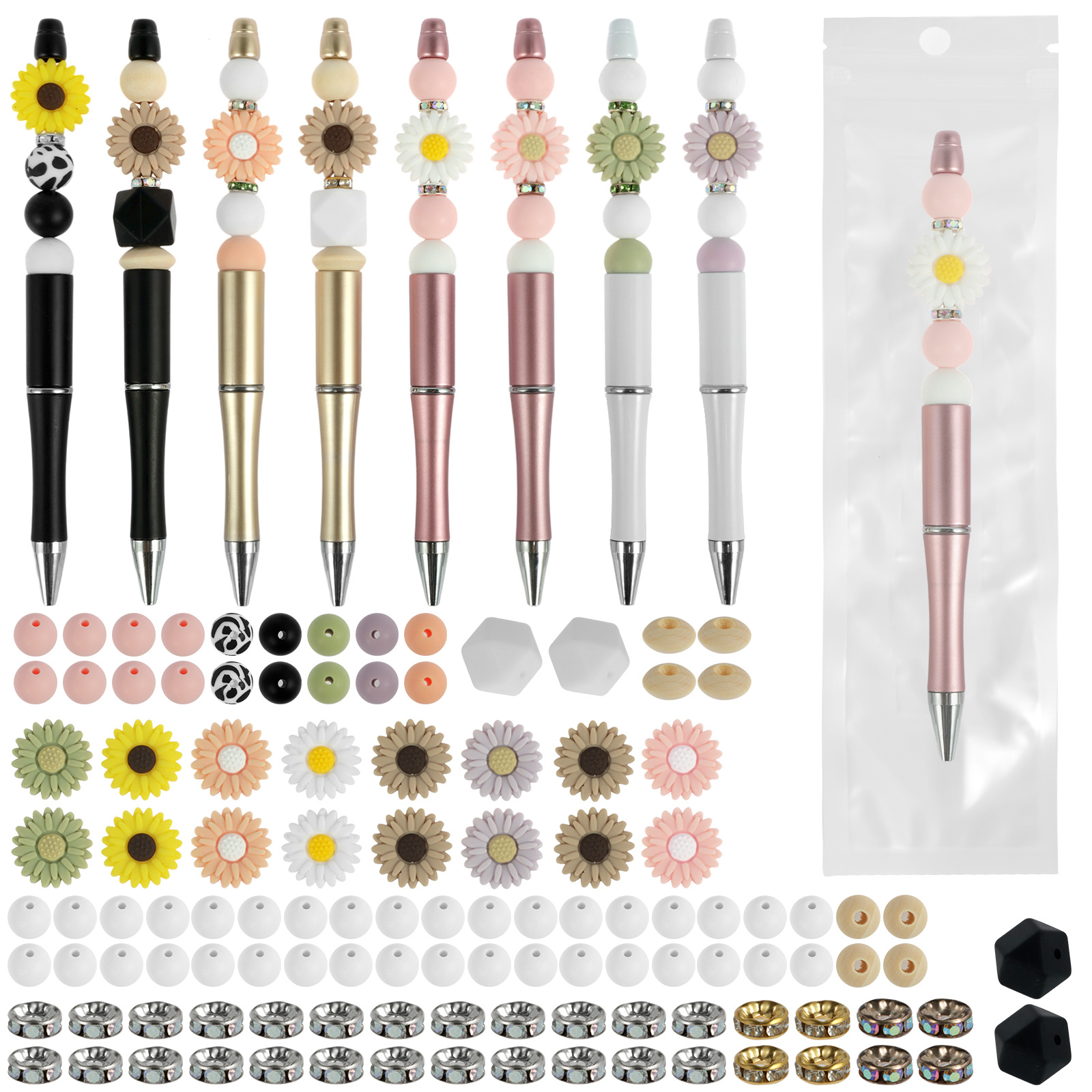  Colarr 16 Set Sports Bead Pens Bulk DIY Beadable Pens
