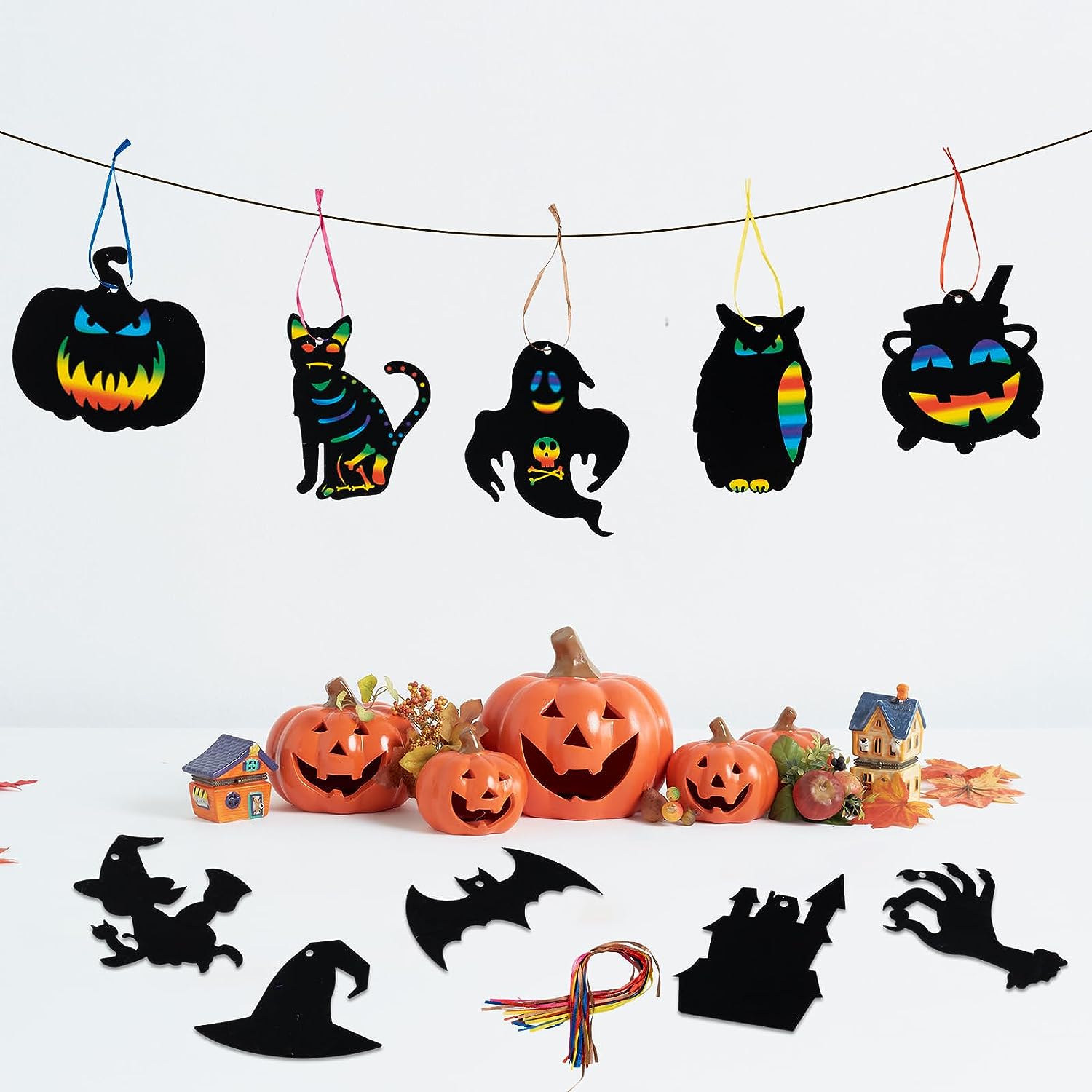 Halloween Scratch Art For Kids Rainbow Scratch Paper - Temu