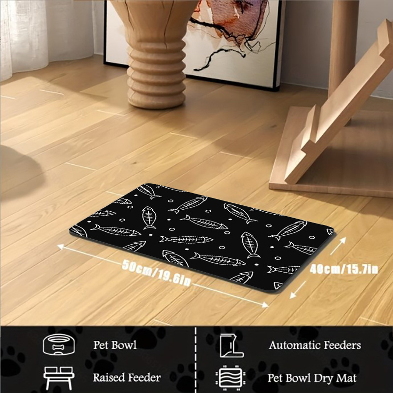 Durable Pet Feeding Mat For Dogs, Absorbent Quick Dry No Stain Dog Bowl Mat  With Non-slip Backing, Anti-overflow Dog Placemat Dog Floor Mat - Temu