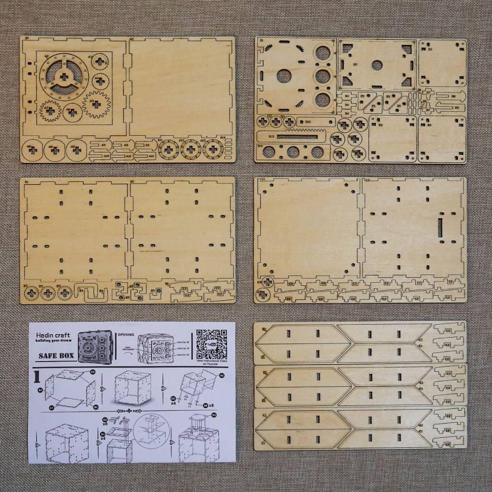 3d Rompecabezas Madera Ensamblaje Caja Fuerte Mecánica - Temu Chile