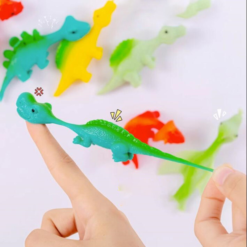 Dinosaur Finger Ejection Toy Soft Rubber Small Dinosaur - Temu