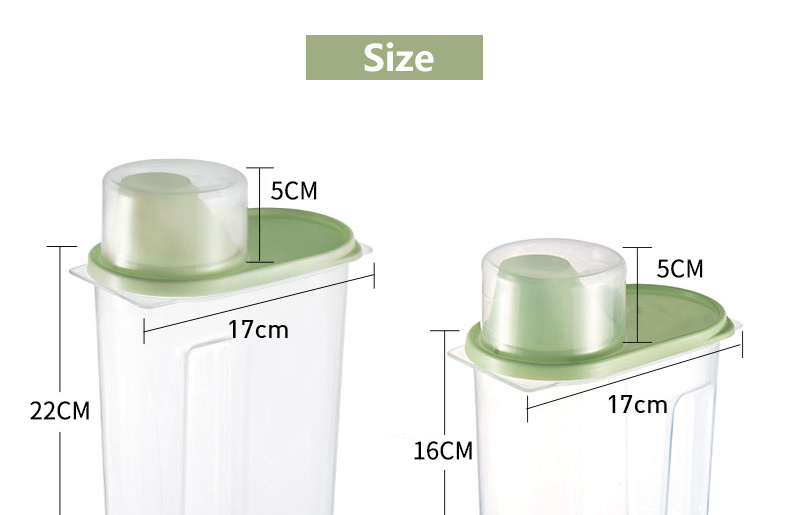 4pcs pp food storage box plastic clear container set with pour lids for cereal rice pasta tea nuts and coffee beans plastic food preservation   home kitchen supplies details 3