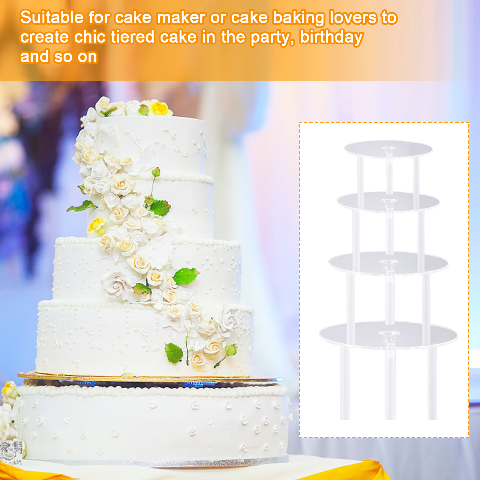 Cake Board 4 Layer Cake Stands 12 Cake Dowels Reusable Cake - Temu