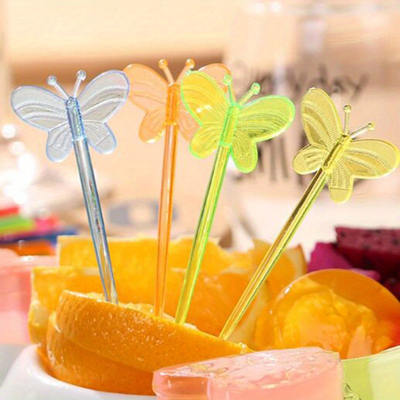 6 PCS/Set Bee Lovely Cartoon Animal Food Fruit Forks Snack Dessert