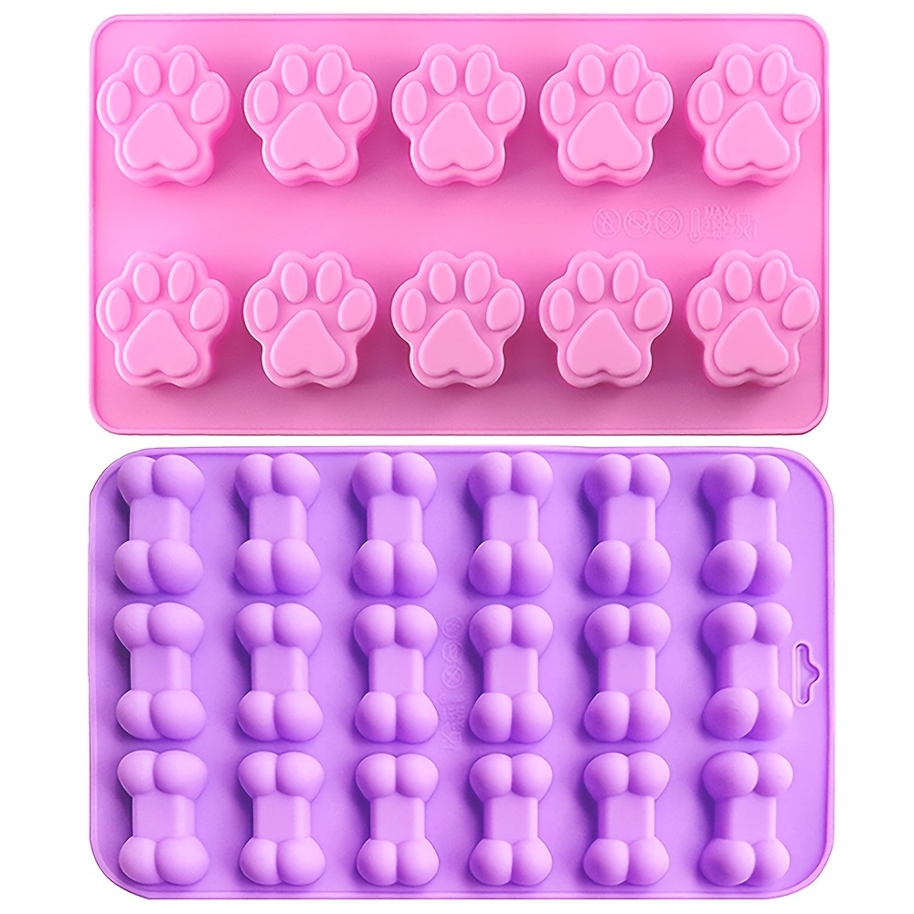 Silicone Molds Puppy Dog Paw And Bone Non stick Food Grade - Temu United  Kingdom