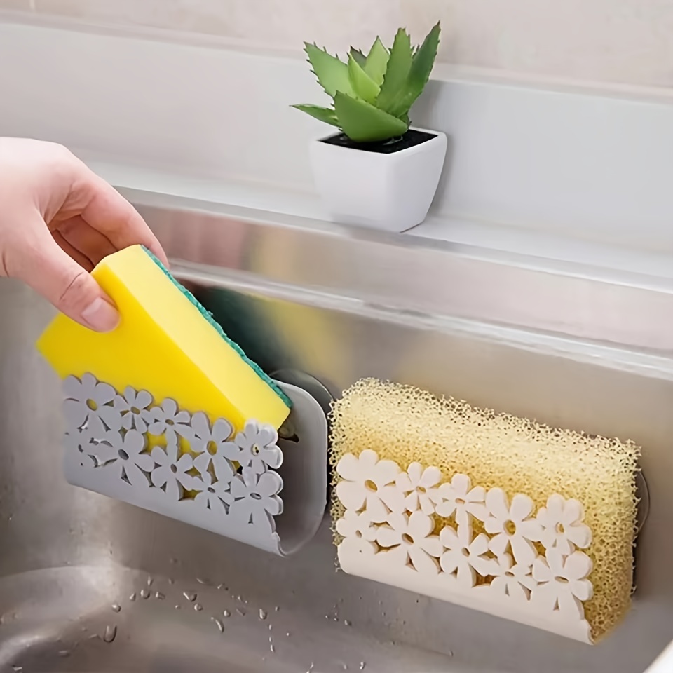 Large Silicone Sponge Holder Sink Organizer Drain Storage - Temu