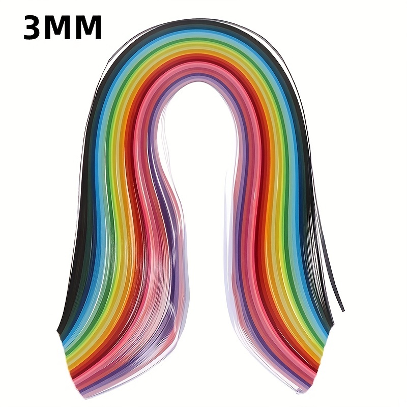 3mm Quilling Paper ~ 360 Strips ~ Rainbow Colouring ~ Quality