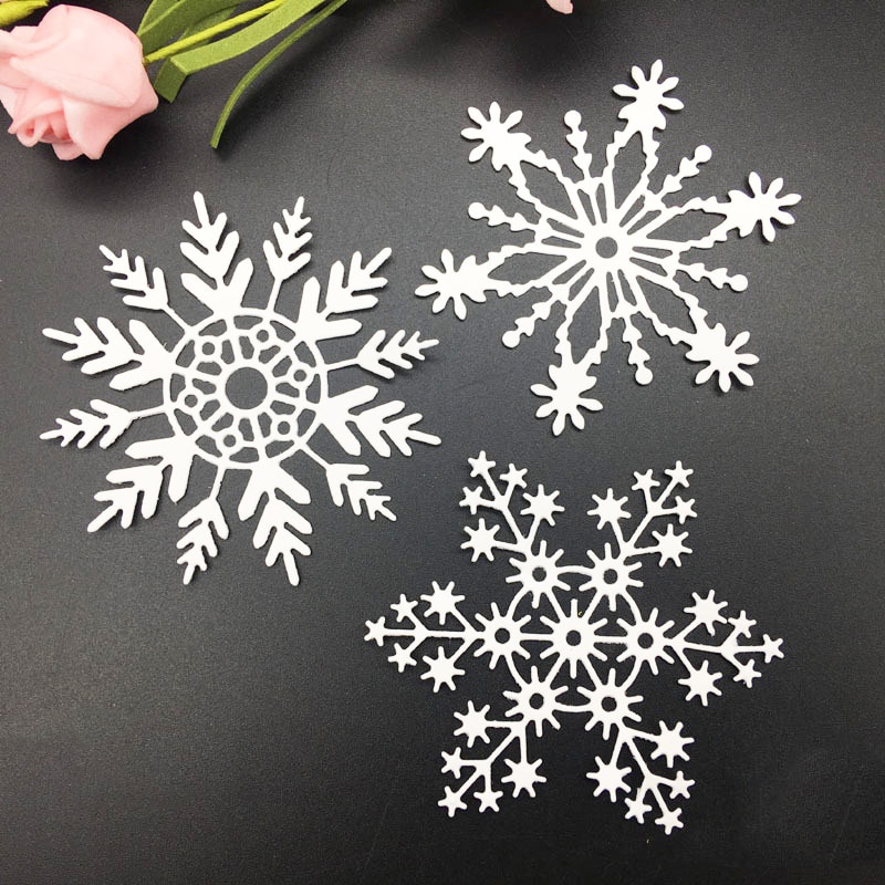 

3pcs/set Big Snowflake Set Metal Cutting Dies Scrapbook Embossing Dies For Paper Card Making Scrapbooking Diy Cards Photo Album Craft Decorations
