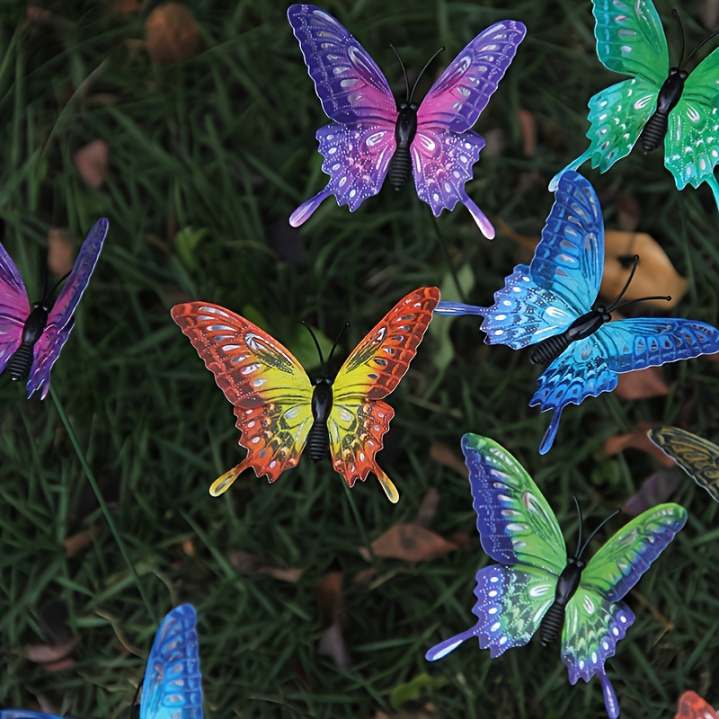 REFORUNG 48 Pièces Papillon de Jardin sur Bâtons 40 Papillons et 8  Libellules Artificielles avec Bâtonnets Ensemble de Piquets de Papillons de  Jardin pour Plante Cour Décoration de Jardin : : Jardin