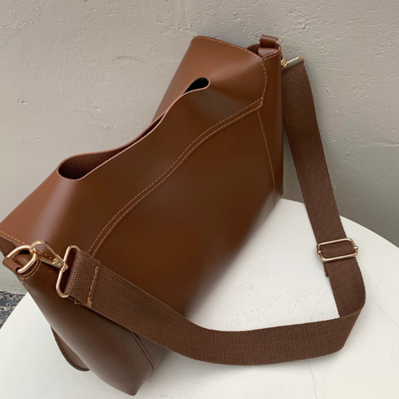 2023 Shoulder Side Bags for Women Vintage Solid Color Simple Large