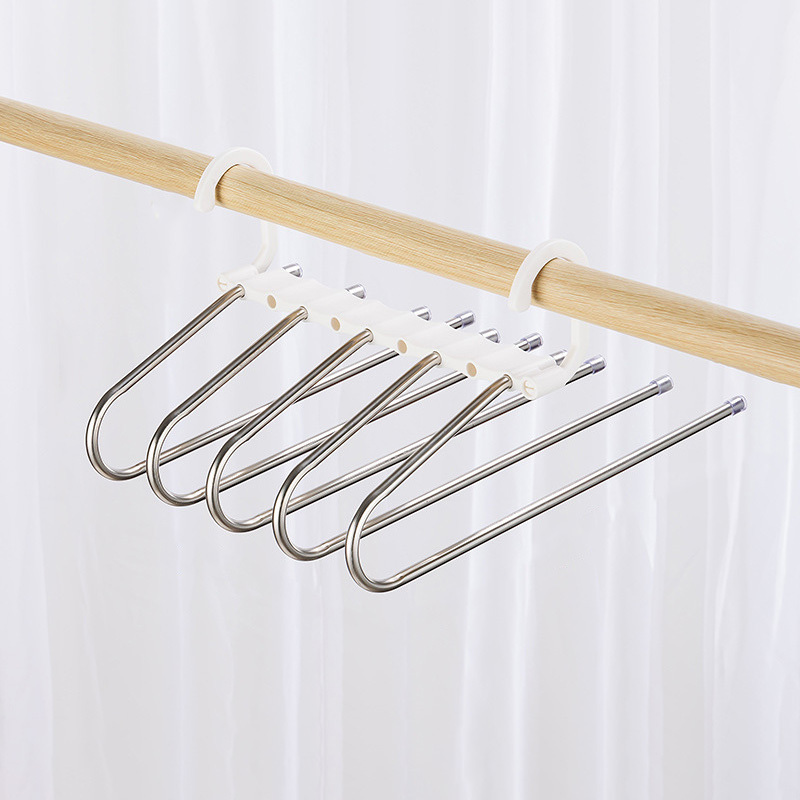 Space Saving S-Type Stainless Steel Clothes Pants Hangers in 2023