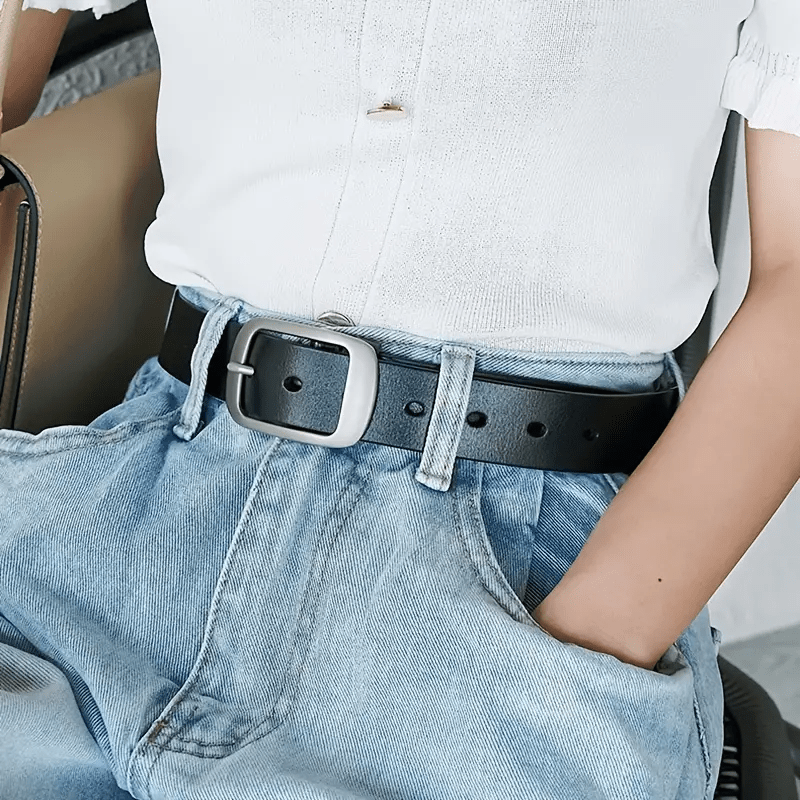 Genuine Leather Blue Denim Belt