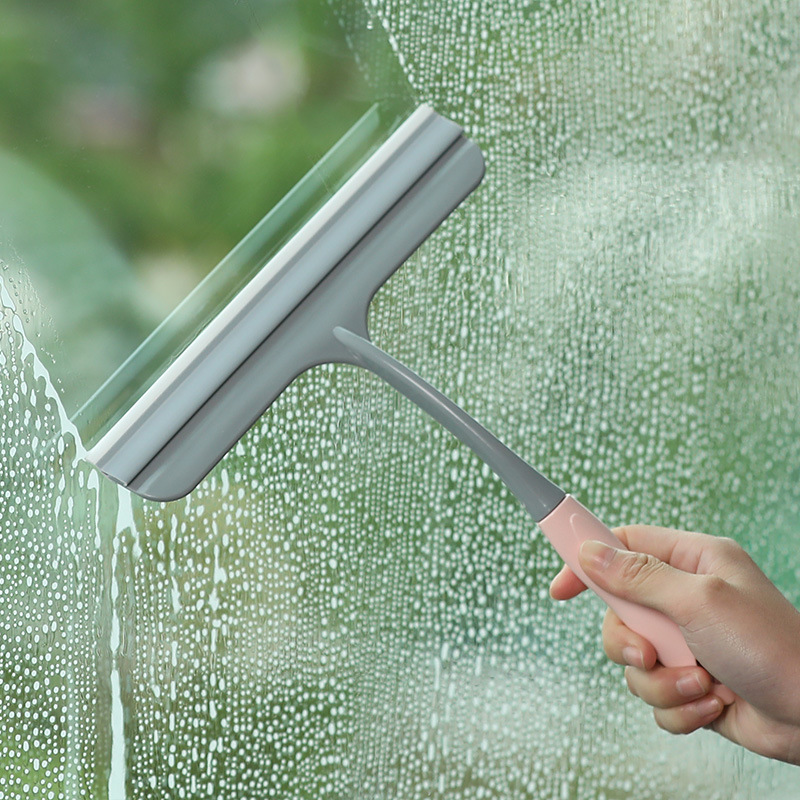 ZanMax Wasserabzieher Haushaltsglasschaber mit langem Stiel  Badezimmerglas-Spiegelreiniger, (3-St)