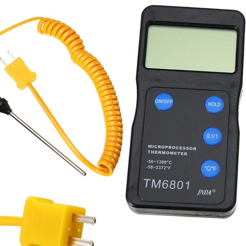Dual Channel K Type Digital Thermocouple Thermometer 6802 II With Sensors  Probe