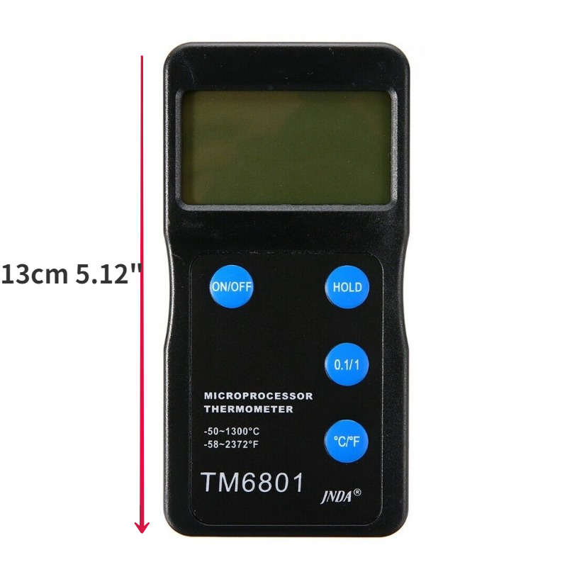 Digital Pyrometer Thermometer with 6 Long Thermocouple High