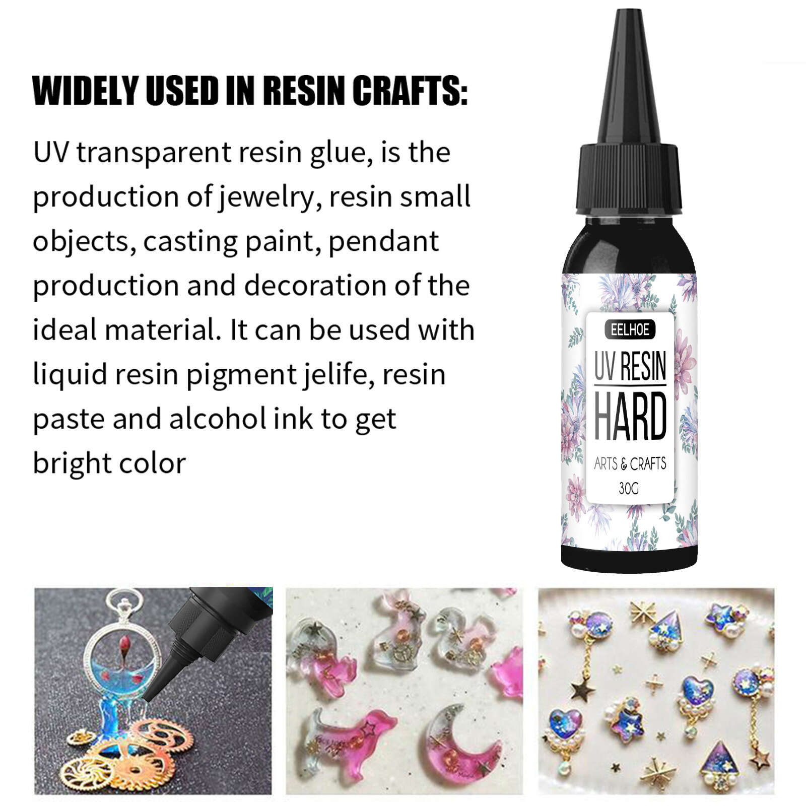 1pc Resin Glue, Acrylic & Ceramic Adhesive, Uv Light Cure Diy Crafting Glue