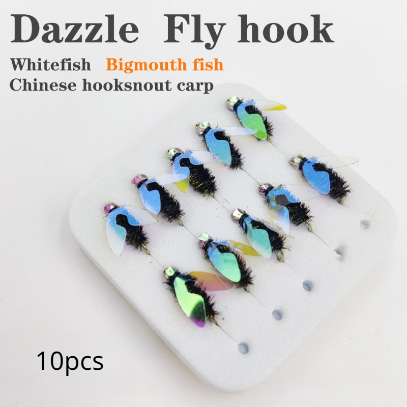 Colorful Bait Hook Artificial Fishing Fly Insect Bait - Temu