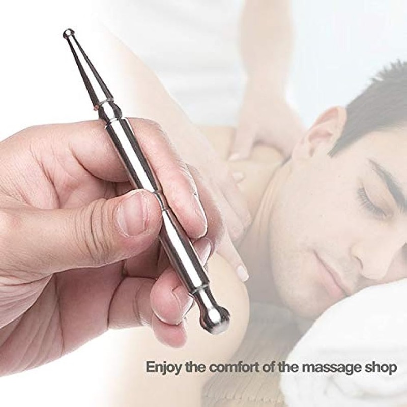 Stylo d'acupuncture manuel en acier inoxydable 1 pièce - Outil de