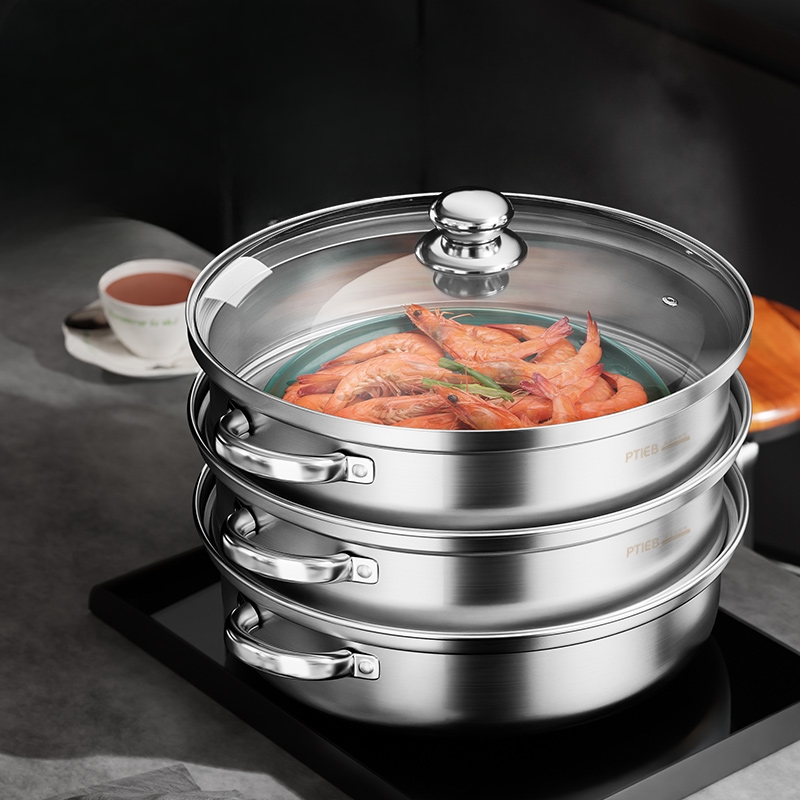 Steamer Pot, Stainless Steel Steaming And Cooking Integrated Pot