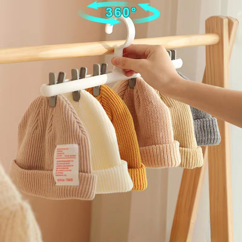 Hat Storage Hanging Clip Organizer Multifunctional Wall Hanging Rack