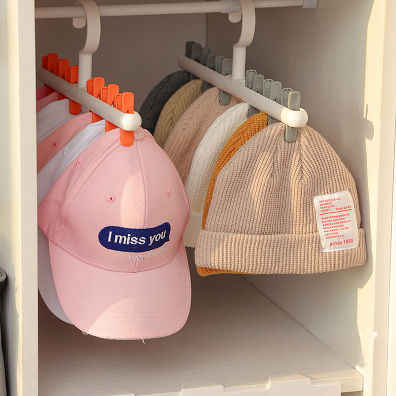 Hat Storage Hanging Clip Organizer Multifunctional Wall Hanging Rack