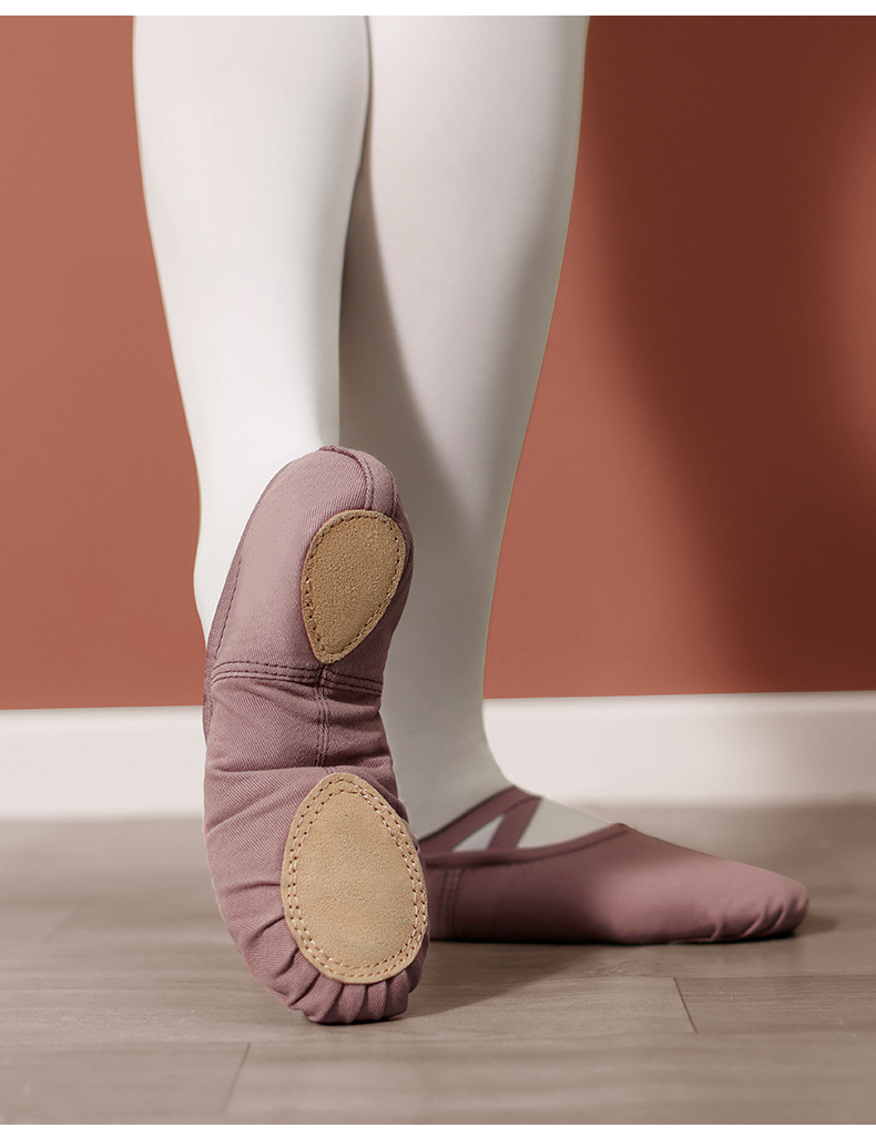 Elegant Solid Color Slip Ballet Shoes Girls Anti Slip Soft - Temu