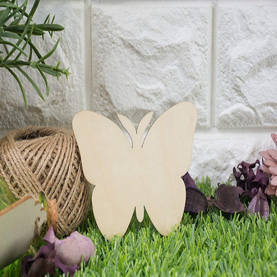 Insect Flower Hollow Wooden Pieces Wooden Decorations For Art