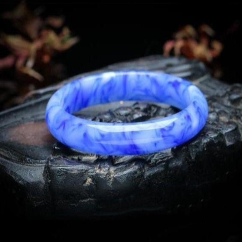 Blue on sale jade bangle