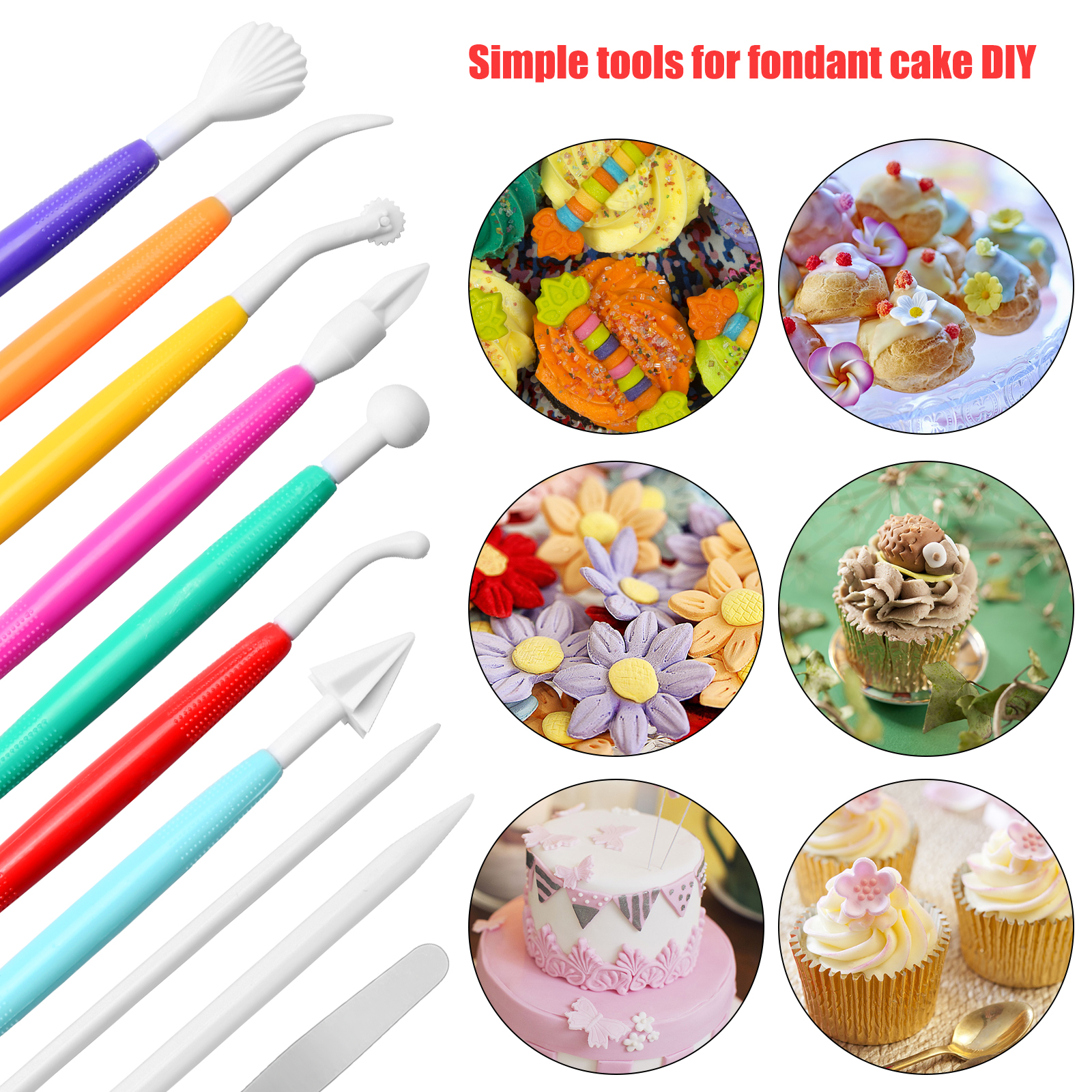 Fondant Cake Decorating Modelling Tools 16 Patterns Carving - Temu