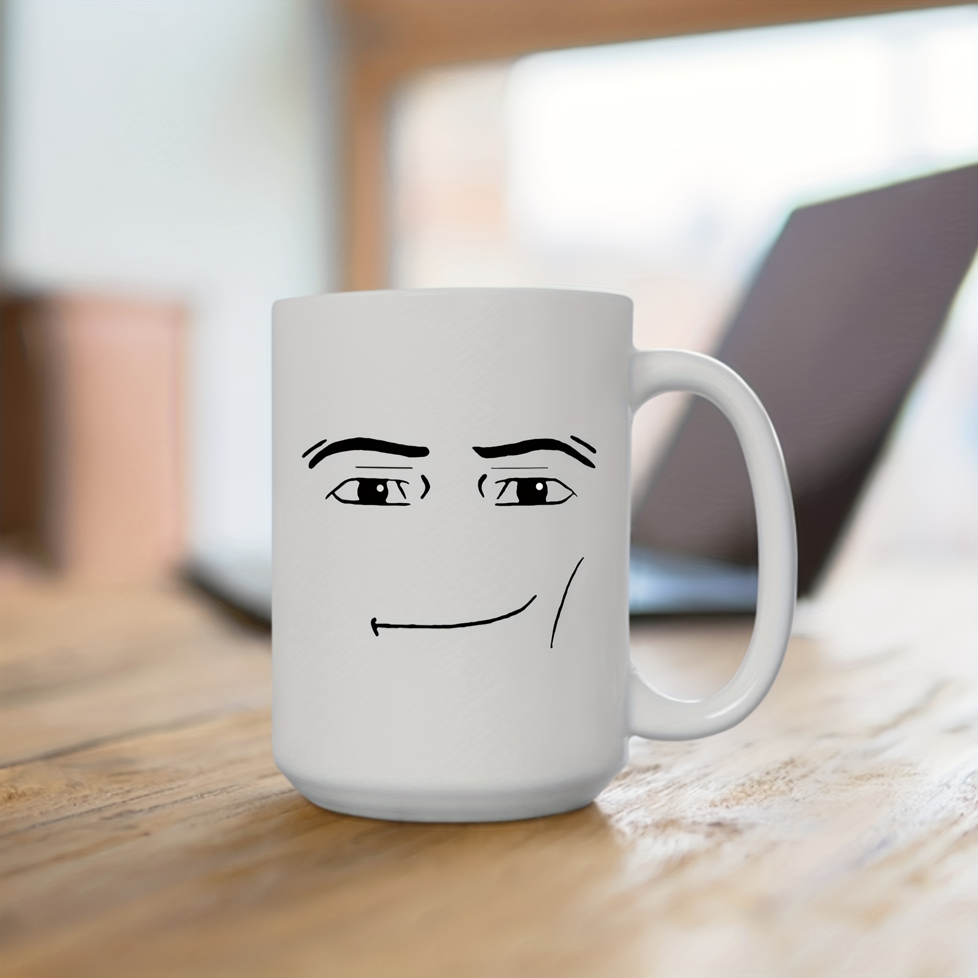 Roblox Man Face and Woman Face Ceramic Mug 11oz double Sided 