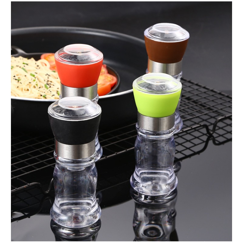Pepper Grinder Seasoning Bottle Grinding Powder Creative Household Kitchen  Gadgets Plastic Hand Grinder - Temu