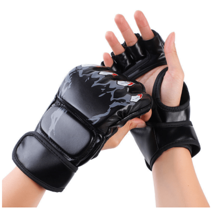 Halbfinger Boxhandschuhe - Fingerlose MMA Handschuhe Für Training