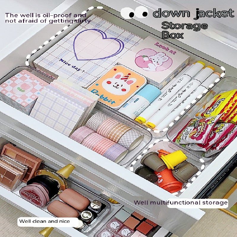 Cosmetic Storage Box Desktop Stacked Dresser Drawer Storage - Temu