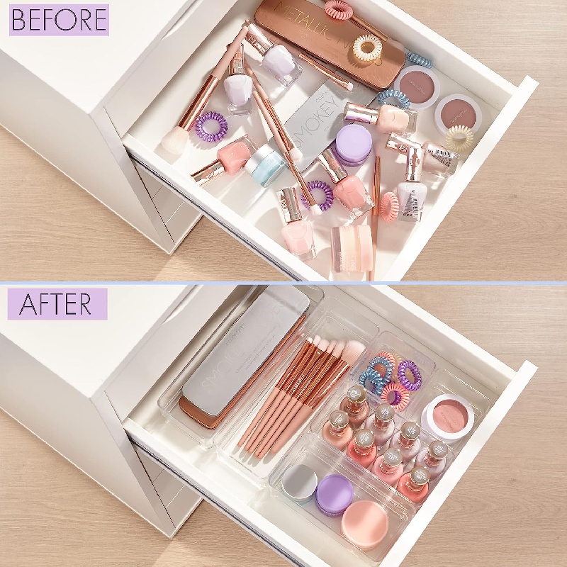 Stackable Drawer Organizer Tray Small Makeup Dresser Storage - Temu