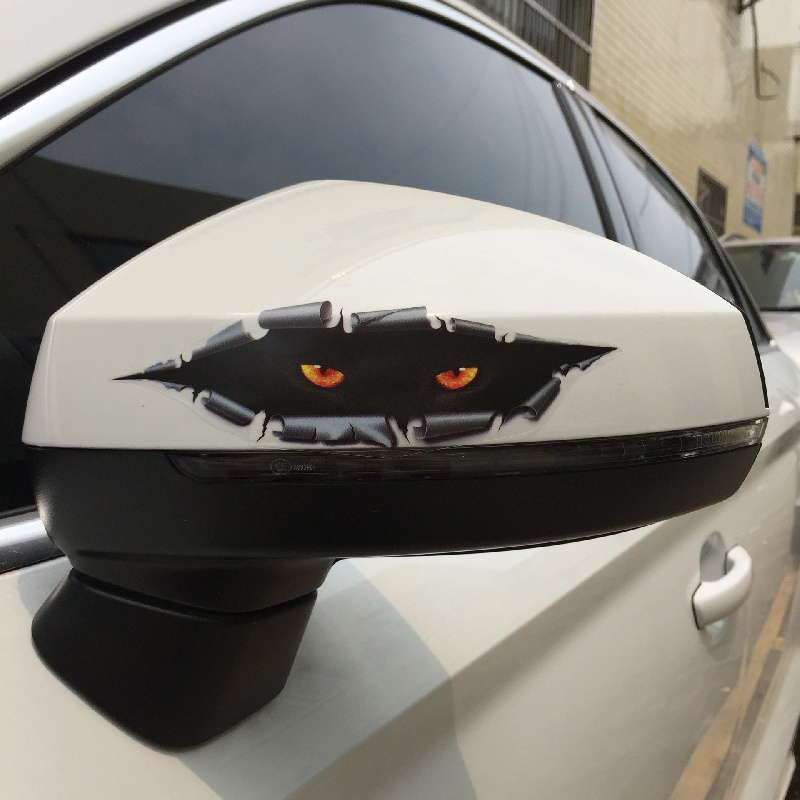 Car Stickers 3d Stereo Reflective Cat Eyes Car Sticker - Temu