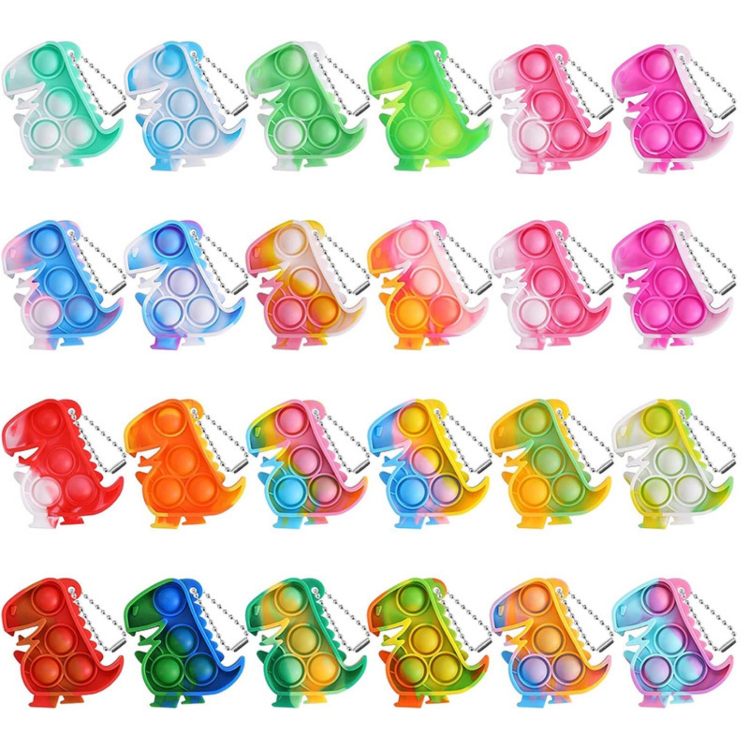 Random Color Pop Fidget Toys Bulk Mini Pops Keychains Kids - Temu