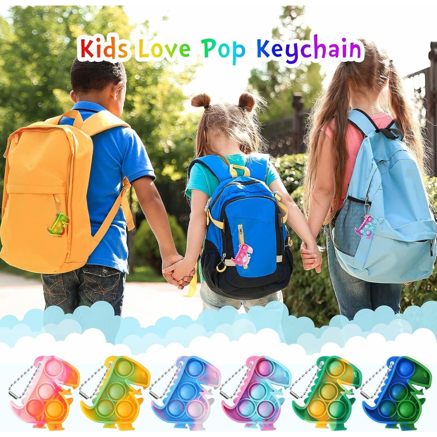 Random Color Pop Fidget Toys Bulk Mini Pops Keychains Kids - Temu