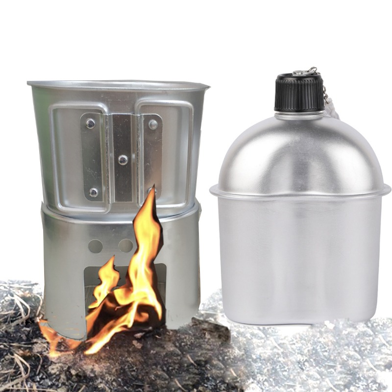 kit de cuisson poêle bol bouilloire marmite randonnée barbecue pique-nique  Batterie de cuisine de camping portable en aluminium - AliExpress