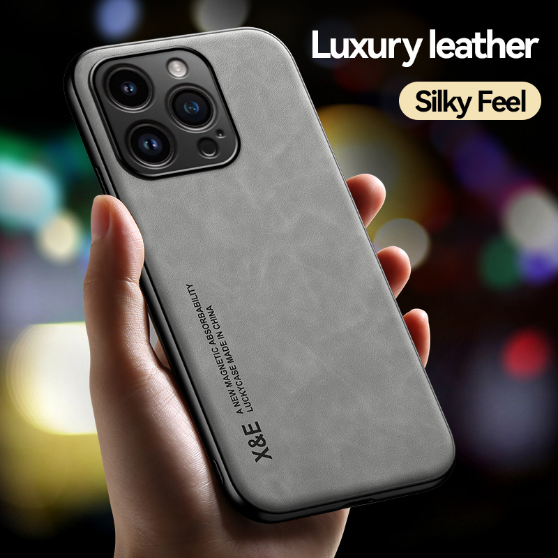 Luxury Leather Phone Case for iPhone 15 14 13 Pro Max 11 12